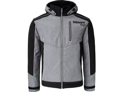 Fendt Softshelljacke "Profi" für Herren grau; schwarz; grün, abnehmbare Kapuze Fendt Softshelljacke "Profi" für Herren grau; schwarz; grün, abnehmbare Kapuze