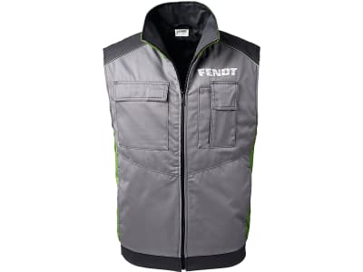 Fendt Weste für Herren Gr. blassgrau; nachtgrau; grün, Logo auf Brust und Rücken Fendt Weste für Herren Gr. blassgrau; nachtgrau; grün, Logo auf Brust und Rücken