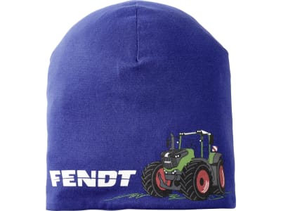 Fendt Strickmütze für Kinder blau, mit Logo- und Traktoraufdruck, X991020115000 Fendt Strickmütze für Kinder blau, mit Logo- und Traktoraufdruck, X991020115000