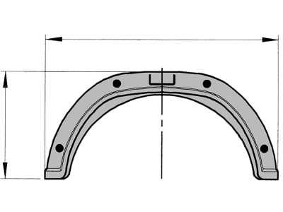 TRAILER POOL Kotflügel 1.180 x 260 x 335 mm Kunststoff rund, für Anhänger  mit 1 Achse, 245823 günstig online kaufen