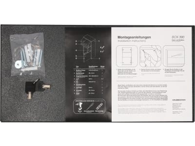 Haussmann Paketbox Paketbriefkasten  30 l 440 x 220 mm nachtgrau; blassgrau  