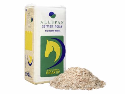 Allspan German Horse Bioaktiv Einstreu für Kleintiere und Pferde mit natürlichen Mikroorganismen angereichert 24 kg Ballen 10, 19 oder 33 Paletten Allspan German Horse Bioaktiv Einstreu für Kleintiere und Pferde mit natürlichen Mikroorganismen angereichert 24 kg Ballen 10, 19 oder 33 Paletten