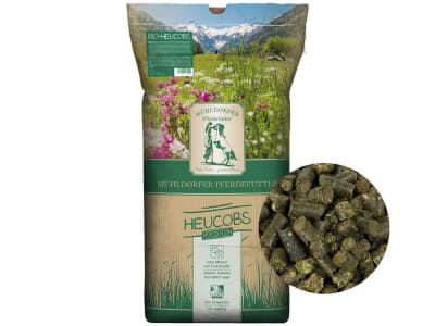 Mühldorfer Bio-Heucobs staubfreier Bio-Heuersatz für Pferde zum Einweichen Mühldorfer Bio-Heucobs staubfreier Bio-Heuersatz für Pferde zum Einweichen