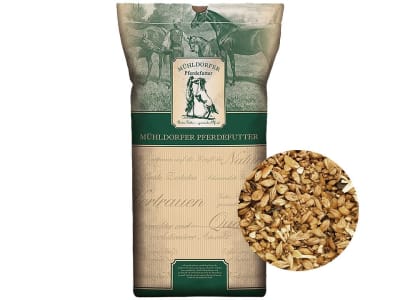 Mühldorfer Bio-Vollkorn haferfrei haferfreies, pelletfreies Bio-Allround Pferdefutter 20 kg Sack Mühldorfer Bio-Vollkorn haferfrei haferfreies, pelletfreies Bio-Allround Pferdefutter 20 kg Sack