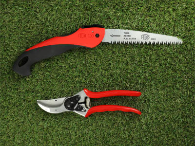 FELCO 2 Baum-, Reb- und Gartenschere sowie die klappbare Astsäge FELCO 600 im Set   