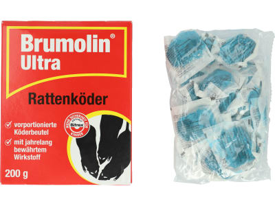 Brumolin Ultra Rattenköder 200 g  zur Rattenbekämpfung 