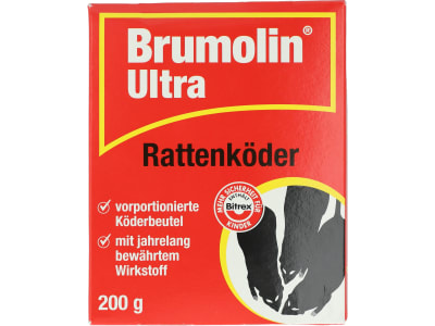 Brumolin Ultra Rattenköder 200 g  zur Rattenbekämpfung 