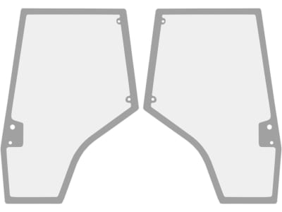 Massey Ferguson Türscheibe grün, links/rechts, für Traktor MF 5000 mit Tunnelboden