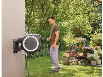 Gardena Wand-Schlauchbox RollUp mit Gartenschlauch  Schlauchtrommel, Gartenschlauchbox 18622-20