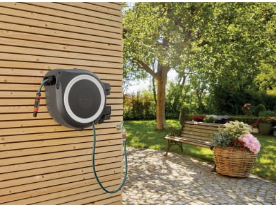 Gardena Wand-Schlauchbox RollUp mit Gartenschlauch  Schlauchtrommel, Gartenschlauchbox 18632-20