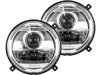 LED-Hauptscheinwerferset links/rechts 10 – 30 V 1.560 lm; 2.760 lm, Abblendlicht; Fernlicht, für Frontgrill Traktor Massey Ferguson MF 5000, 6000, 7000, 8000 LED-Hauptscheinwerferset links/rechts 10 – 30 V 1.560 lm; 2.760 lm, Abblendlicht; Fernlicht, für Frontgrill Traktor Massey Ferguson MF 5000, 6000, 7000, 8000