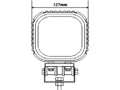 LED-Arbeitsscheinwerfer quadratisch, 4.800 lm, 10 – 30 V, 16 LEDs, für Traktor Fendt 300, 500 Vario S4, 700 Vario, 800 Vario, 900 Vario