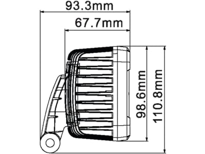 LED-Arbeitsscheinwerfer rechteckig, 5.420 lm, 10 – 30 V, 36 LEDs, für Traktor Fendt Vario, Farmer, Favorit, Xylon