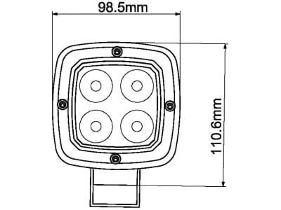 LED-Arbeitsscheinwerfer rechteckig, 4.000 lm, 10 – 30 V, 4 LEDs