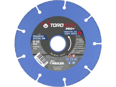Toroflex Hartmetalltrennscheibe Progress Spezial HM 125 x 22,23 mm Toroflex Hartmetalltrennscheibe Progress Spezial HM 125 x 22,23 mm