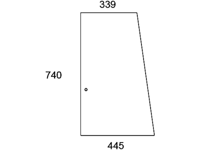 Seitenscheibe, klar, links/rechts, für Fendt Favorit 600, 610, 611, 612, 614, 615