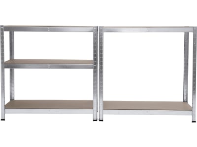 Impos Steckregal mit 5 Böden je 150 kg   90 x 40 cm silber  Kellerregal, Werkstattregal