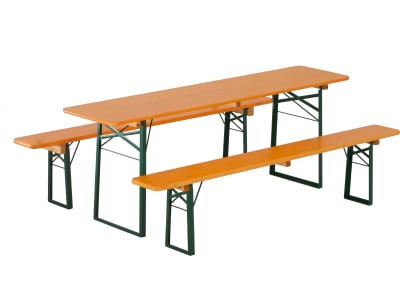 RUKU Bierzeltgarnitur 3-tlg., 220 cm, 50 cm breiter Tisch Kiefer lasiert 3-teilig RUKU Bierzeltgarnitur 3-tlg., 220 cm, 50 cm breiter Tisch Kiefer lasiert 3-teilig