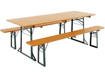 RUKU Bierzeltgarnitur 3-tlg., 220 cm, 80 cm breiter Tisch Kiefer lasiert 3-teilig RUKU Bierzeltgarnitur 3-tlg., 220 cm, 80 cm breiter Tisch Kiefer lasiert 3-teilig