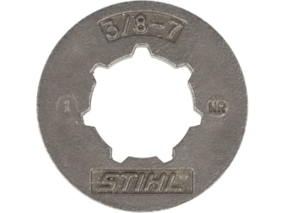 STIHL Ringkettenrad 3/8", 7 Zähne, für Kupplung; Kettensäge, 0000 642 1231 STIHL Ringkettenrad 3/8", 7 Zähne, für Kupplung; Kettensäge, 0000 642 1231