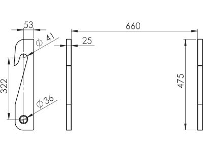 Düvelsdorf Frontladerschaufel  1,00 m für schwere Ladegüter, für Weidemann hydraulisch, 32-10020