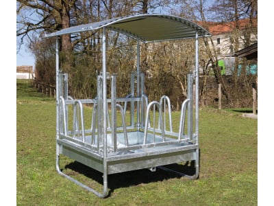 KERBL Heuraufe "Hobby" 1,50 x 2,40 x 1,50 m 8 Fressplätze, feuerverzinkt, für Pferde, Rund- und Rechteckballen bis 1,40 m Länge, 291300 KERBL Heuraufe "Hobby" 1,50 x 2,40 x 1,50 m 8 Fressplätze, feuerverzinkt, für Pferde, Rund- und Rechteckballen bis 1,40 m Länge, 291300