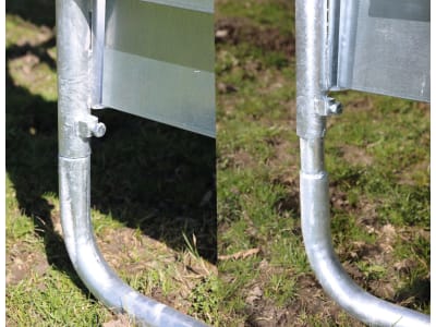 KERBL Heuraufe "Hobby" 1,50 x 2,40 x 1,50 m 8 Fressplätze, feuerverzinkt, für Pferde, Rund- und Rechteckballen bis 1,40 m Länge, 291300 KERBL Heuraufe "Hobby" 1,50 x 2,40 x 1,50 m 8 Fressplätze, feuerverzinkt, für Pferde, Rund- und Rechteckballen bis 1,40 m Länge, 291300