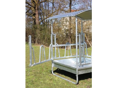 KERBL Heuraufe "Hobby" 1,50 x 2,40 x 1,50 m 8 Fressplätze, feuerverzinkt, für Pferde, Rund- und Rechteckballen bis 1,40 m Länge, 291300 KERBL Heuraufe "Hobby" 1,50 x 2,40 x 1,50 m 8 Fressplätze, feuerverzinkt, für Pferde, Rund- und Rechteckballen bis 1,40 m Länge, 291300