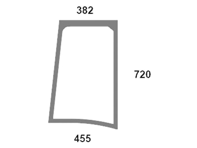 Seitenscheibe, grün, rechts, Siebdruck, für Case IH JX Bj. 05.04 – 12.08