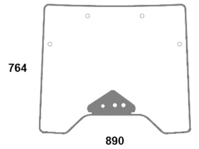 Frontscheibe, klar, für Deutz Fahr, Lamborghini, Massey Ferguson, Same Dorado