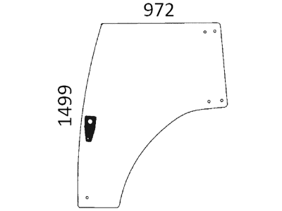 Türscheibe, grün, links, für Landini 5, Powerfarm, McCormick C Max, T Max Türscheibe, grün, links, für Landini 5, Powerfarm, McCormick C Max, T Max