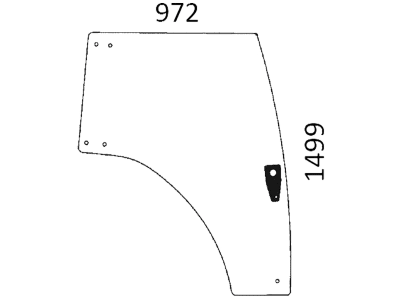 Türscheibe, grün, rechts, für Landini 5, Powerfarm, McCormick C Max, T Max Türscheibe, grün, rechts, für Landini 5, Powerfarm, McCormick C Max, T Max