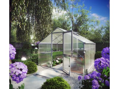 KGT Gewächshaus Orchidee III pressblank Geteilte Drehtür (abschließbar) KGT Gewächshaus Orchidee III pressblank Geteilte Drehtür (abschließbar)