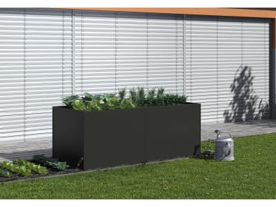 KGT Aluminium-Hochbeet 0,91 x 2,05 x 0,77 m Typ 210 anthrazit-grau , Füllmenge 1.400 l