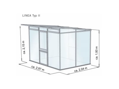 KGT Gewächshaus Linea II pressblank Geteilte Drehtür (abschließbar) KGT Gewächshaus Linea II pressblank Geteilte Drehtür (abschließbar)
