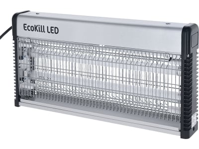 KERBL Fliegenvernichter "EcoKill LED" 2 x 7 W UVA-LED, blau, max. 150 m², Aluminiumgehäuse, 299937 KERBL Fliegenvernichter "EcoKill LED" 2 x 7 W UVA-LED, blau, max. 150 m², Aluminiumgehäuse, 299937