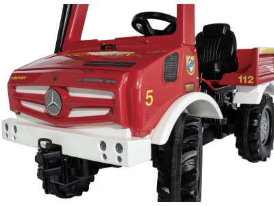 Rolly Toys® Trettraktor "Unimog Fire" mit Schaltung, Bremse und Blaulicht, 03 822 0