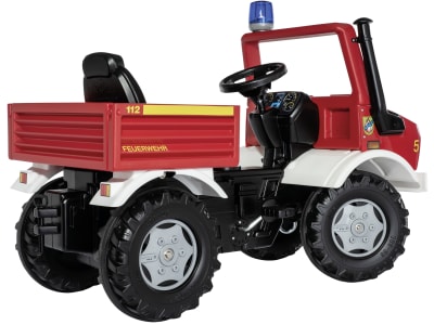 Rolly Toys® Trettraktor "Unimog Fire" mit Schaltung, Bremse und Blaulicht, 03 822 0