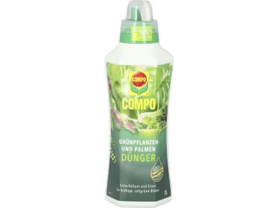 COMPO Grünpflanzen- und Palmendünger Flüssigdünger Mineralischer Spezial-Flüssigdünger für alle Grünpflanzen, Palmen und Farne 1 l Flasche flüssig COMPO Grünpflanzen- und Palmendünger Flüssigdünger Mineralischer Spezial-Flüssigdünger für alle Grünpflanzen, Palmen und Farne 1 l Flasche flüssig