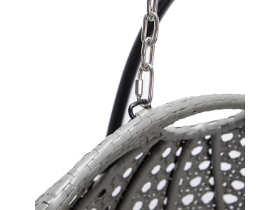 HOME DELUXE Polyrattan Hängesessel TWIN grau grau; schwarz Hängesessel mit Gestell, Hängekorb HOME DELUXE Polyrattan Hängesessel TWIN grau grau; schwarz Hängesessel mit Gestell, Hängekorb
