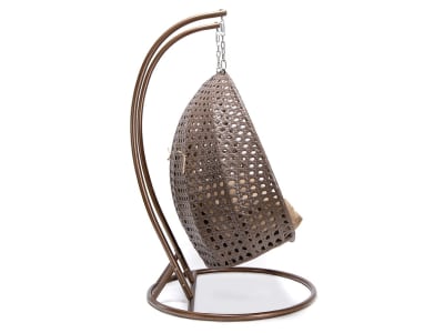 HOME DELUXE Polyrattan Hängesessel TWIN Braun braun Hängesessel mit Gestell, Hängekorb HOME DELUXE Polyrattan Hängesessel TWIN Braun braun Hängesessel mit Gestell, Hängekorb