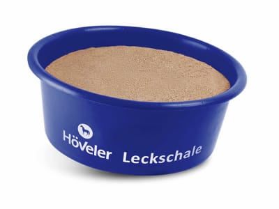 Höveler Leckschale optimale Ergänzung zum Weidegras, ermöglicht eine gezielte Fütterung von Mineralien, für Pferde jeden Alters geeignet 10 kg Schale