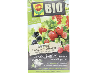 COMPO BIO Beeren Langzeit-Dünger mit Schafwolle Organischer NPK Dünger mit Schafwolle 2 kg Schachtel COMPO BIO Beeren Langzeit-Dünger mit Schafwolle Organischer NPK Dünger mit Schafwolle 2 kg Schachtel