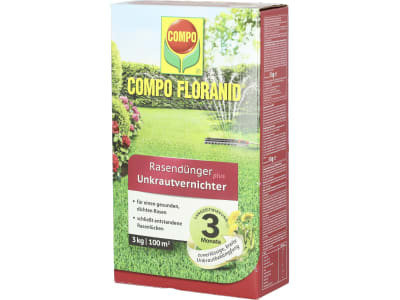COMPO FLORANID® Rasendünger plus Unkrautvernichter Rasenpflege mit Unkrautvernichtung 3 kg Schachtel 100 m² Granulat