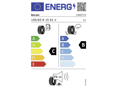 Barum PKW-Sommerreifen 195/65 R 15 TL 91V Bravuris 5HM Barum PKW-Sommerreifen 195/65 R 15 TL 91V Bravuris 5HM