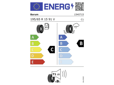Barum PKW-Sommerreifen 195/65 R 15 TL 91V Bravuris 5HM