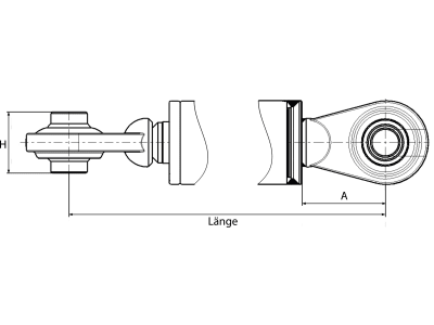 Hydraulischer Oberlenker, Kat. 1/1, Länge 460 – 670 mm, mit beidseitigem Kugelgelenk für Weinbautraktoren