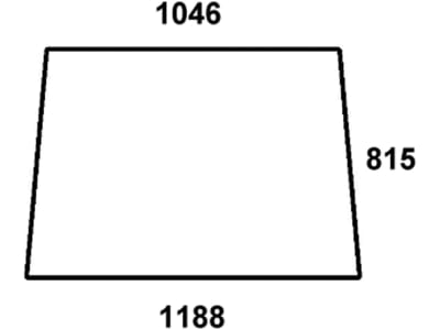 Frontscheibe, klar, starr, für Case IH 433, 533, 633, 733, 833, 933, Kabine Silent S3