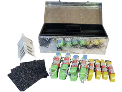 TRAILER POOL Zurrgurtset 17-teilig in Aluminium-Werkzeugbox, 013 005 900 TRAILER POOL Zurrgurtset 17-teilig in Aluminium-Werkzeugbox, 013 005 900