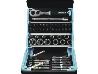 Hazet® Steckschlüsselsatz "SmartCase 2200SC" 1/4 " 50-teilig mit Kunststoff-Klappbox, 2200SC-2